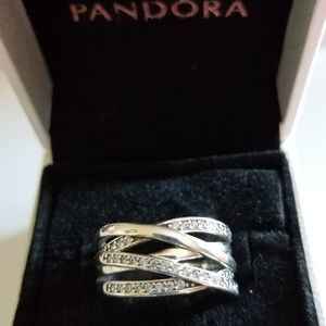 Authentic Pandora Entwined ring